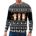 thumbnail image 1 of NLLSHGJ Chandails à Capuche pour Hommes Graphique au Dos Automne et Hiver Tendance Décontractée Imprimé de Noël Chandail Col Rond Chandails en Molleton Universitaires Chandails en Molleton Graphiques Hommes Mode Urbaine, 1 of 4