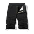 thumbnail image 2 of Fashion YLSDY Mens Cargo Shorts Zipper Button Multi Pockets Twill Cotton Relaxed Fit Outdoor Camo Cargo Short for Men Black XL, 2 of 3