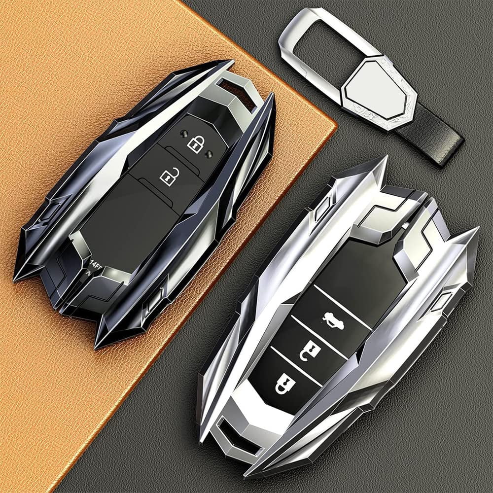 Zinc Alloy Metal Keyless Remote Key Fob Case Cover for Toyota Camry RAV4 Highlander C-HR Prius Corolla Avalon GT86