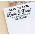 thumbnail image 3 of Printtoo Personalized Blue Self Inking Getting Married Custom Save The Date Rubber Stamper-58 x 22 mm, 3 of 6