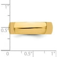 thumbnail image 3 of 14K Yellow Gold 6mm Half-Round Wedding Band (Size 9) Made In United States hr060-9, 3 of 5