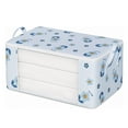 thumbnail image 1 of Sac de Rangement pour Fenêtre Transparente Sac de Rangement pour Couette Sac de Rangement pour Vêtements Capacité Imprimé Floral Fenêtre Transparente Grande Capacité de Charge Double Sangles, 1 of 8