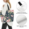 thumbnail image 3 of Balery Vintage Floral Bolsa Tote Estilo Estético con Cremalleras, Bolsa de Hombro, Bolsa de Compras Grande y Plegable, 3 of 8