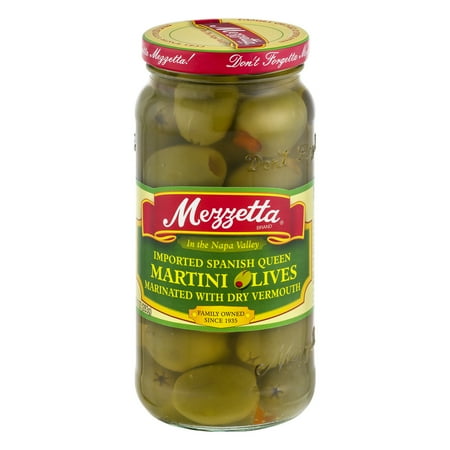 - (2 Pack) Mezzetta Imported Spanish Queen Martini Olives, 10 oz