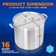 thumbnail image 2 of Olla NutriChef de acero inoxidable 18/8, 16 L, apta para alimentos, 2 of 8
