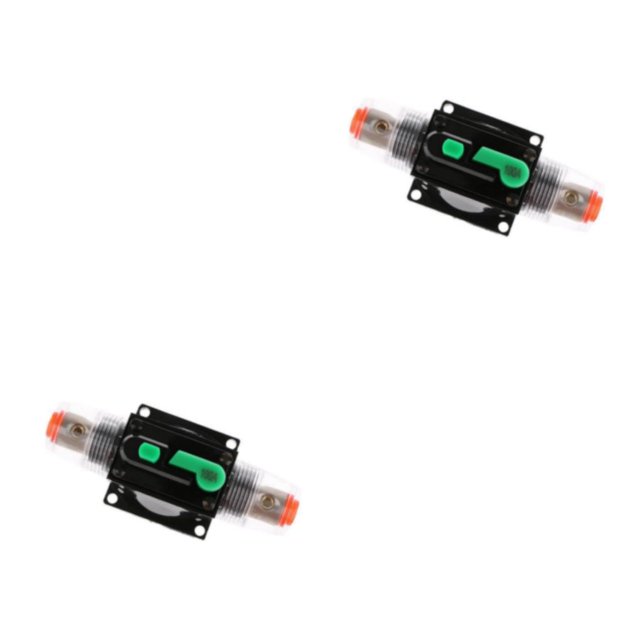 Scienceny Disyuntor de reinicio manual en línea Fusible de audio estéreo para automóvil 12V / 24V / 32V 100A Tipo 1 2piezas