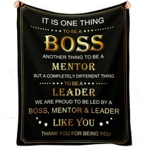 Boss Gifts for Men, Boss Blanket, Boss Gifts, Boss Day Birthday Gifts Ideas for Boss, Going Away Gift for Boss, Boss Appreciation Gifts for Christmas 50x60inches
