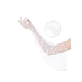 thumbnail image 3 of Guantes de encaje extra largos para mujer Inspire Chic, con puños acampanados, de dedos completos, transparentes con lunares, talla única, lunares grandes blancos, 3 of 6