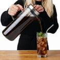 thumbnail image 3 of Cold Brew Coffee Brewer and Large Tea Maker Glass Kettle 44oz w/ Stainless Strainer, 3 of 13