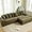 Right Corduroy Green, variant on Tabaray 111'' Modern Sectional Sofa, L Shaped Corduroy Couch w Right Chaise Daybed, Extra Wide Oversized Lounge, 8 Pillows, Corner Sofa Set for Living Room, Apartment, Office, Hotel, Bedroom, Black
