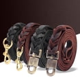 thumbnail image 5 of Leather Dog Training Leash. Made from Leather and is aOption for Hunting Dogs black iron hook 5feet, 5 of 5