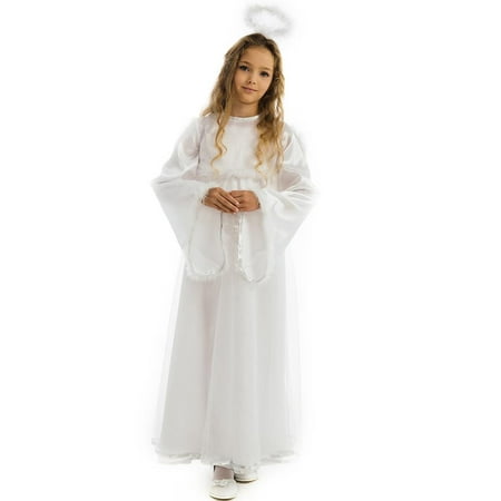 Heavenly Little Angel size S Girls Biblical White Costume Dress-Up Play Kids 5 O'Reet