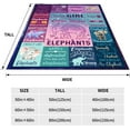 thumbnail image 6 of Elephant Gifts for Girls Women Elephant Blanket for Girls Best Gifts for Elephant Lovers Girls - Just A Girl Who Loves Elephants Birthday Elephant Decor Throw Blanket 50"x60", 6 of 6