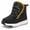 Black, variant on HOBIBEAR Toddler Boys Girls Snow Boots Winter Shoes Warm Lined Waterproof