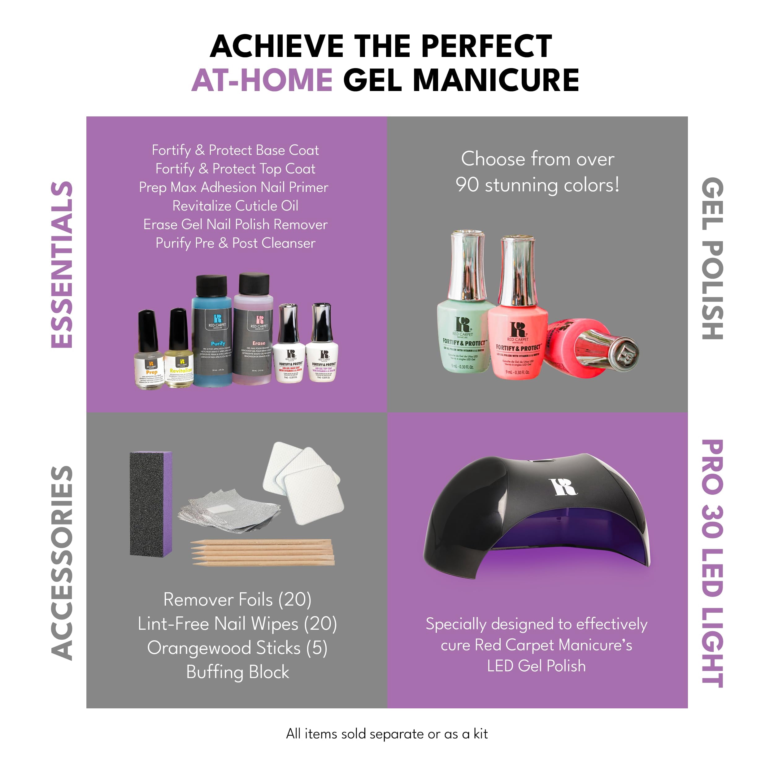 Red Carpet Manicure Pro 30 – 6W LED Gel Polish Curing Light for Gel Nail Polish, Fast 30-Second Cure, Long-Lasting 50,000-Hour LED, Ergonomic & Acetone-Resistant Lamp for Salon-Quality Manicures