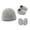 Gray, variant on SGFCWSX Baby Cold Weather Hat Mittens Shoes Set Boys and Girls Ribbed Gloves Infant Warm Beanie Caps 3 Piece Sets Light Blue Size 0-6 Months