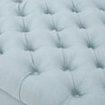thumbnail image 3 of Charlemagne Rolled Arm Fabric Storage Ottoman Bench, Light Sky, 3 of 7