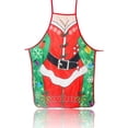thumbnail image 4 of Dsscvnef Christmas Apron with Festive Cloth Printing Decoration Cartoon Design for Holiday Cooking Baking Party Wear, 4 of 4