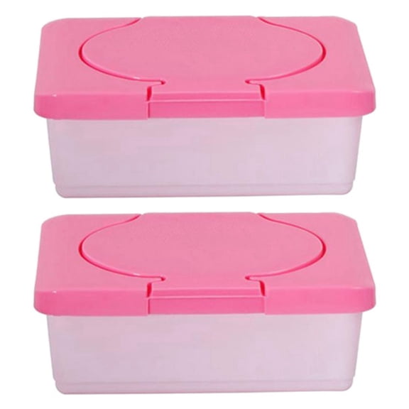 2X Dry & Wet Tissue Paper Case Care Baby Wipes Napkin Storage Box Holder Container
