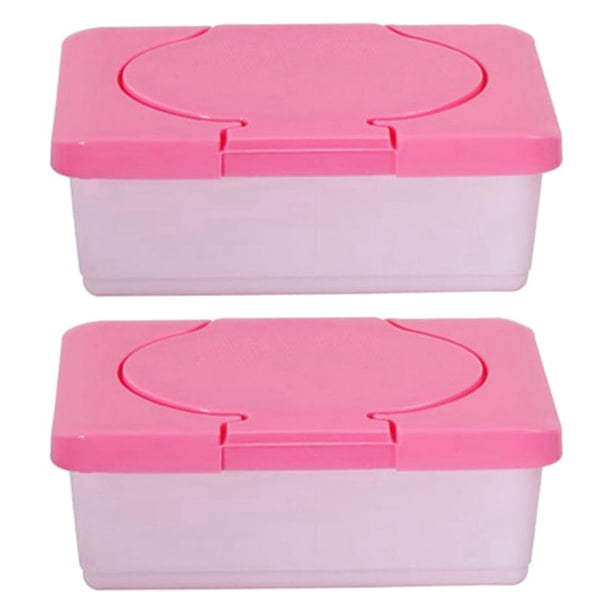 2X Caja de Papel de Seda Y HúMeda Cuidado Toallitas para Bebés Servilleta Caja de Almacenamiento Contenedor