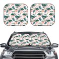 thumbnail image 2 of Saiise Hawaii Palms for Foldable Car Sun Shades (2-Pack) Offer Sun Protection with an Easy-fold Design for Convenient Windshield Shading-Small, 2 of 6
