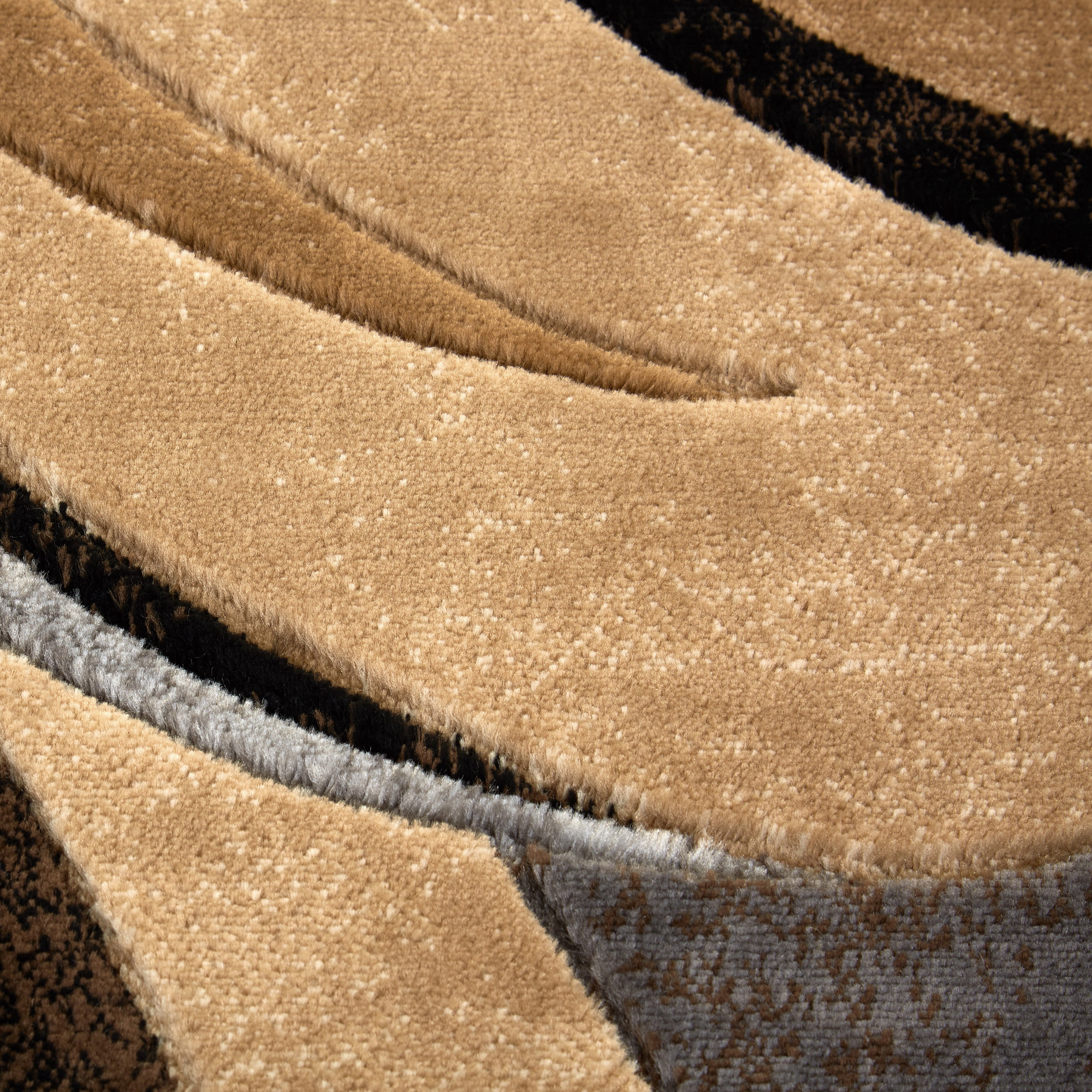 Home Dynamix Tribeca Slade Contemporary Abstract Area Rug, Brown/Grey, 3 Piece Set
