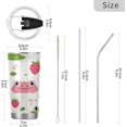 thumbnail image 3 of SKYSONIC Frogs Tumbler Stainless Steel Double Wall Vacuum Reusable Insulated Mug with Straw and Built-in Coaste for Cold and Hot Beverages, 20oz, 3 of 7