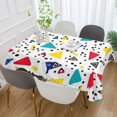 thumbnail image 2 of Yayeee Tablecloths 54" x 72" Rectangle Wrinkle Resistant Party Table Cover, Colorful Triangles, 2 of 8
