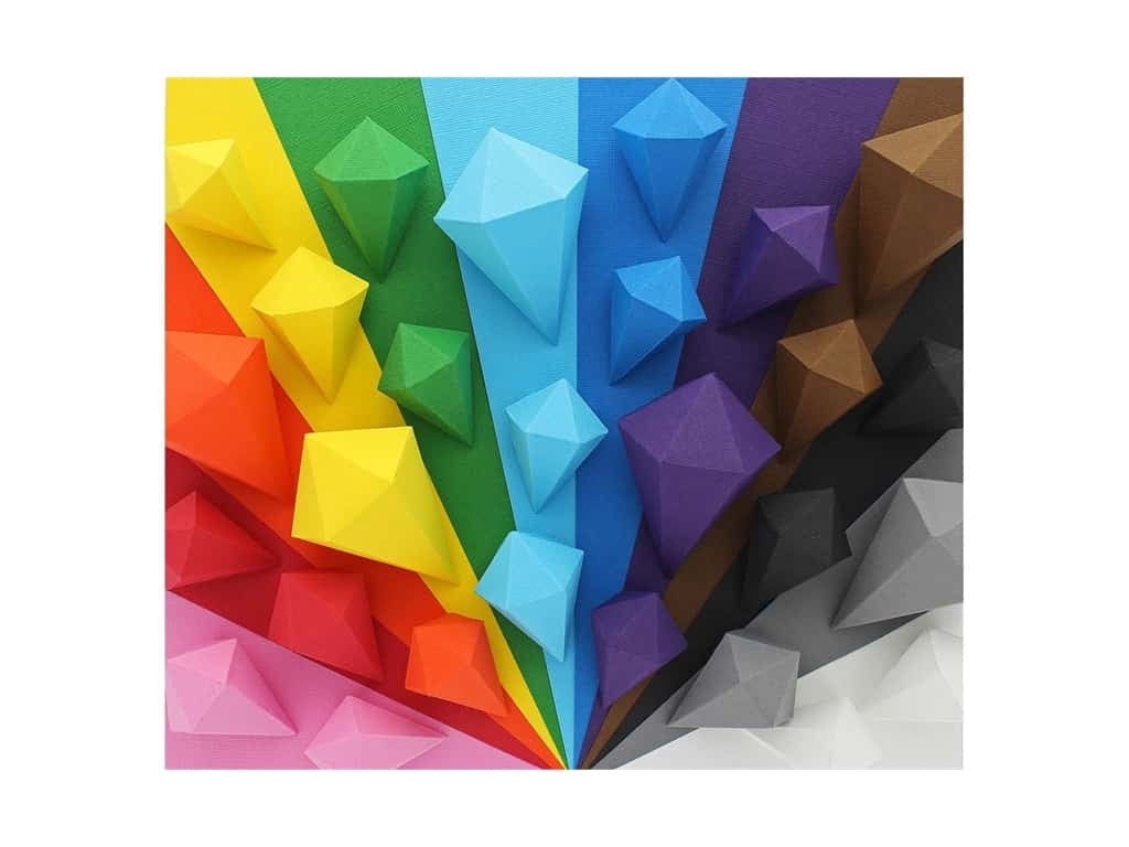 Paper Accents Cardstock Pad 12"x 12" Primaries Assortment 48pc