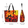 thumbnail image 5 of Rocae Marigold Flowers In Different Colors for Big Capacity Shoulder Bag with Pockets,Tote Bag for Women Handbag, 5 of 8