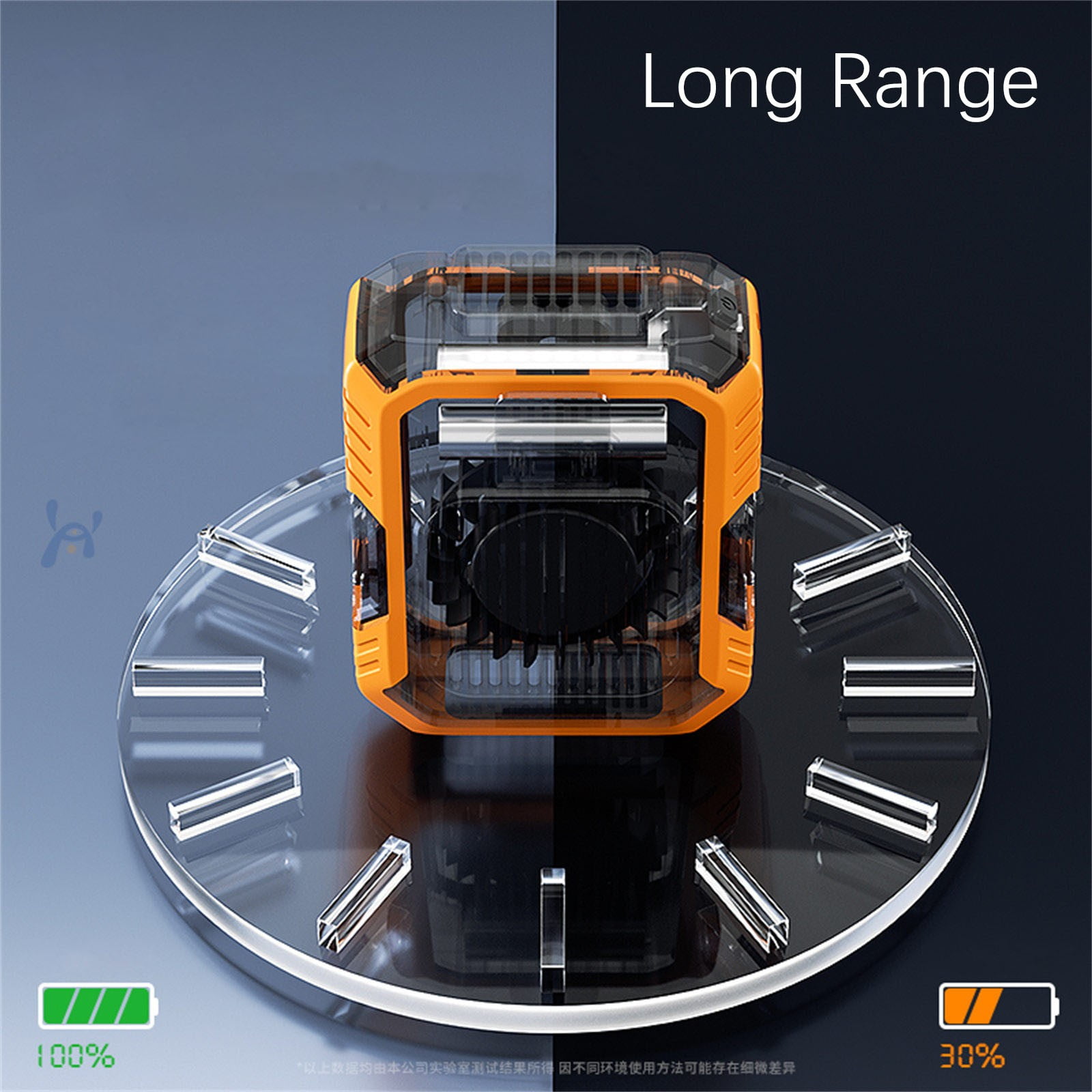 Portable Waist Clip Fan with long Working Time, 6200RPM Strong Airflow, 3 Speeds, Rechargeable Battery Operated Personal Hands-free USB Belt Fan for Clothes Shirt Farm Work Hiking
