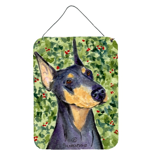 Caroline's Treasures Ss8812ds1216 Doberman Aluminium Metal Wall or Door Hanging Prints, 16 inch x 12 inch, Multicolor