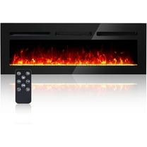 Riedhoff 60" Wall Mounted Electric Fireplace, 750W/1500W, Black