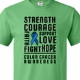 thumbnail image 4 of Inktastic Strength Courage Support Colon Cancer Awareness T-Shirt, 4 of 5