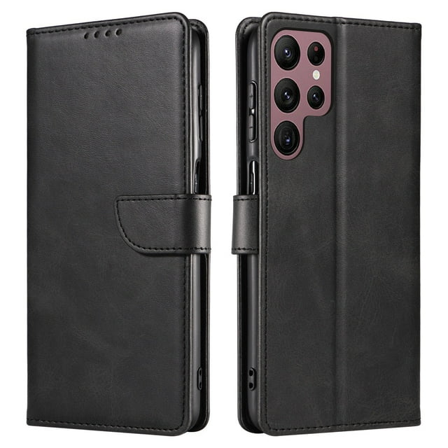Compatible with Samsung S25 Edge phone case, S24 FE phone case, and S24 Plus calfskin pattern wallet case.