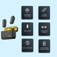 thumbnail image 4 of Birdeem Wireless Lavalier Microphone , 2 Mini Microphones Wireless Lapel Microphone for Android/Ios Video Recording, Interview, Vlog (Black), 4 of 8