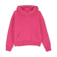 thumbnail image 2 of FAIWAD Girls Half Zip Sweatshirt Long Sleeve Pocket Oversized Hoodies with Thumb Hole Kids Trendy School Athletic Clothes, 2 of 8