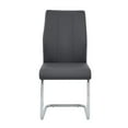 thumbnail image 4 of Gudmund 2-piece Modern Dining Chairs in Gray Faux Leather, 4 of 5