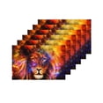 thumbnail image 4 of MKHERT Lion in Cosmic Space Cool Animal Placemats Table Mats for Dining Room Kitchen Table Decoration 12x18 inch,Set of 6, 4 of 4