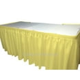 thumbnail image 2 of 17' Ft. POLYESTER PLEATED TABLE SET SKIRT skirting Trade show 24 colors Catering", (Color: yellow), 2 of 3