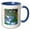 Blue/White, variant on 3drose, Seven Swans A-swimming - Animal, Religious Symbolism, Twelve Days of Christmas, Swan, Christmas, 11oz Mug