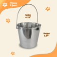 thumbnail image 4 of Cubo de Acero Inoxidable Advance Pet Products Pesado 2 Cuartos, 4 of 6
