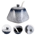 thumbnail image 4 of Shisuyan Simple Ceramic Sugar Bowl Salt Pot Pepper Storage Jar Practical Seasoning Pot Container Condiment Spice Box Holder for Home Kitchen (Blue), 4 of 8
