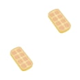 thumbnail image 4 of Bewildely Bandeja de cubitos de hielo de silicona Molde para hacer bloques de 8 rejillas Tipo de prensa antiadherente Molde de forma cuadrada con Amarillo 2piezas, 4 of 6