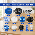 Grad Letter Box Blue and Black 2026 Graduation Party Decoration Kit with Balloons ...
