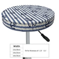 thumbnail image 2 of Kdxio Anchors And Steering Wheel Print Stool Covers Round,Stretch Round Bar Stool Covers Washable Bar Stool Cushion Slipcover for 12-15 Inch Chair, 2 of 5