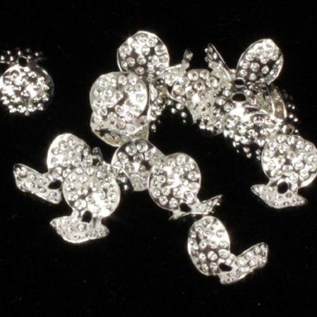 Club Pack of 200 Small Round Silver Craft Cording Caps .28