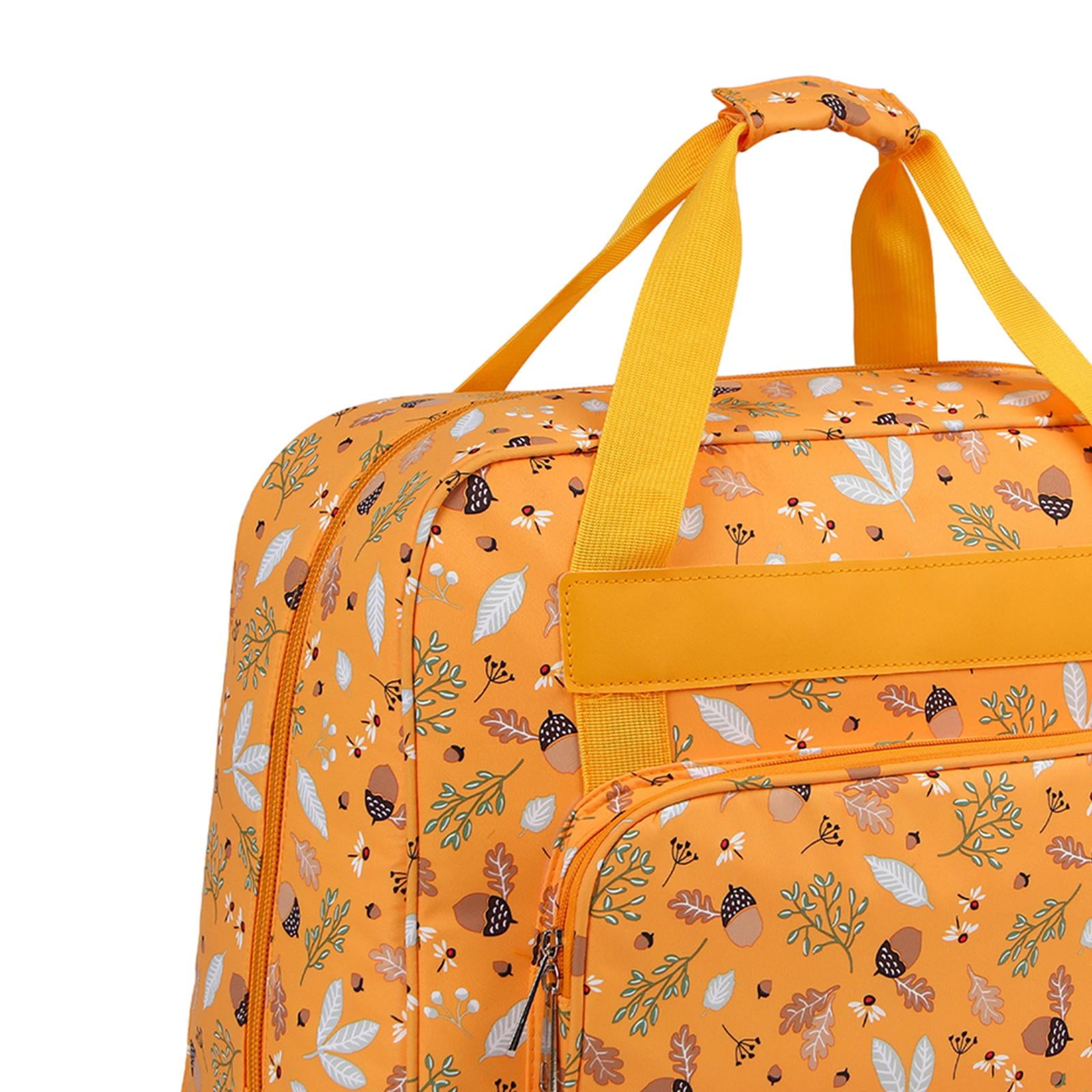 HOMYL Knitting Bag Yarn Tote Crochet Tote with Carry Handle Portable Crochet Organizer A