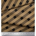 thumbnail image 2 of Soimoi Brown Cotton Duck Fabric Diagonal Stripe Print Fabric by Yard 56 Inch Wide, 2 of 3