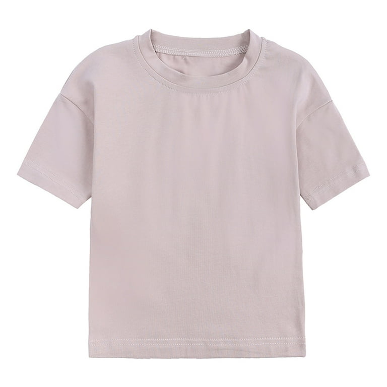 Unisex Kids 2 Piece Outfits Fashion Short Sleeve Sweater Tops and Pants Set Toddler Kids Boys Girls Fashion Cute Solid Color Soft Short Sleeve Top Pants Home Wear Suit Coffee 2 Years